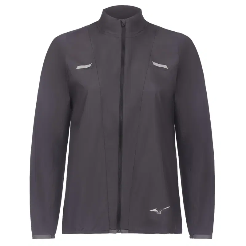 Mizuno TECH LIGHT (W) Куртка беговая ветрозащитная женская Черный