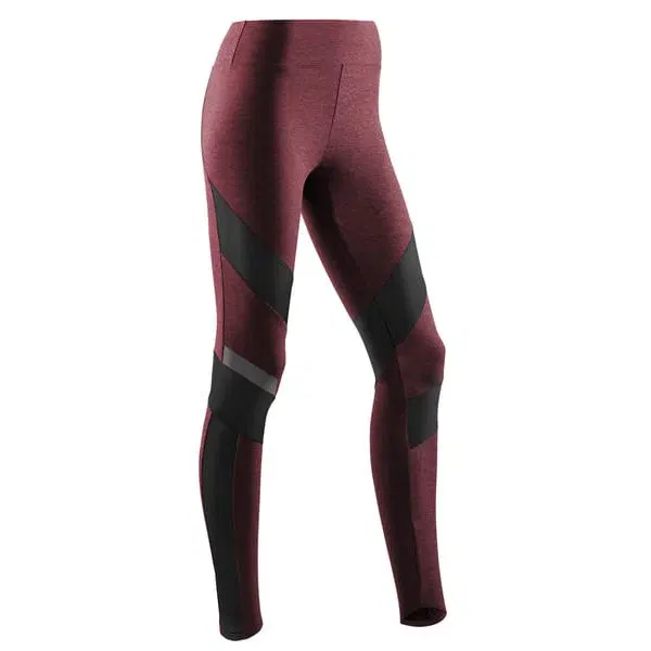 CEP TRAINING TIGHTS (W) Компрессионные тайтсы для занятий спортом женские Бордовый/Черный