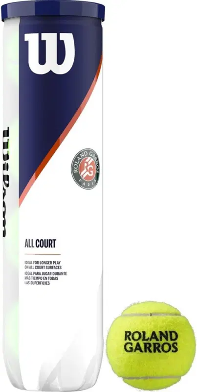 Wilson ROLAND GARROS ALL CT Мячи для большого тенниса (4 мяча в тубе)