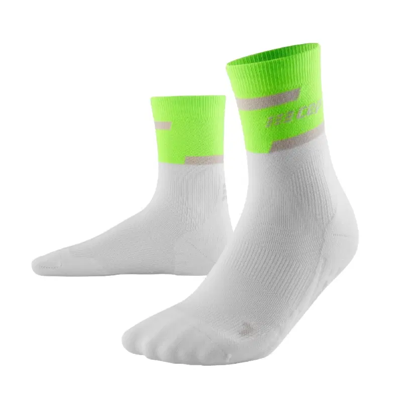CEP THE RUN COMPRESSION MID CUT SOCKS 4.0 Компрессионные носки Белый/Салатовый