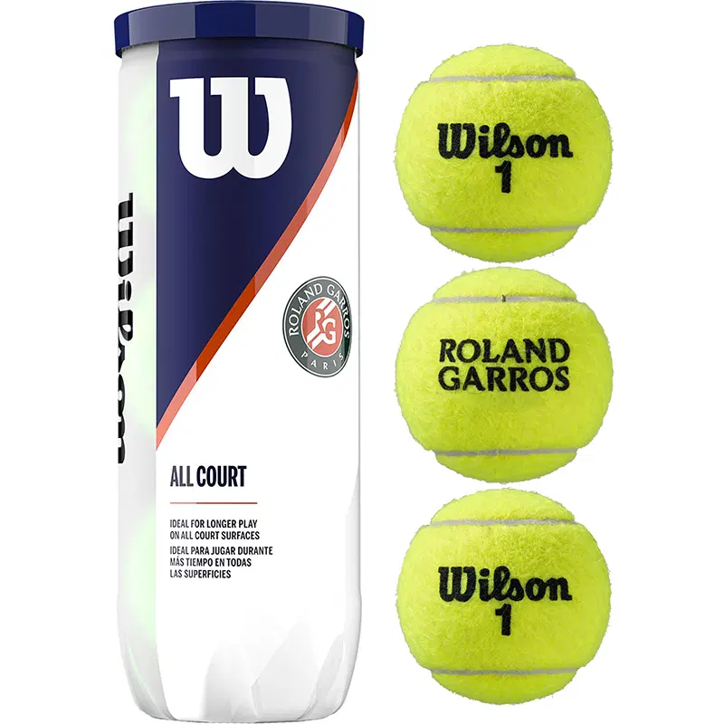 Wilson ROLAND GARROS ALL COURT Мячи для большого тенниса (3 мяча в тубе)