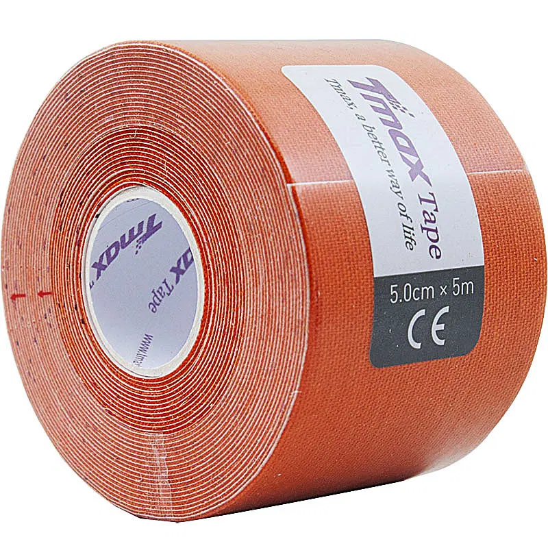 Tmax EXTRA STICKY ORANGE 5см×5м Кинезиотейп Оранжевый