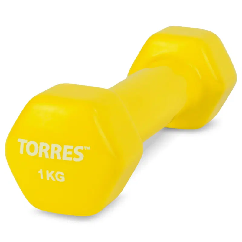 Torres PL522202 Гантель металл в виниловой оболочке 1 кг