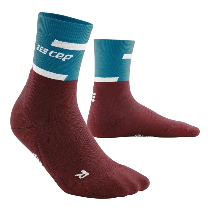 CEP THE RUN COMPRESSION MID CUT SOCKS 4.0 (W) Компрессионные носки женские Бордовый/Синий