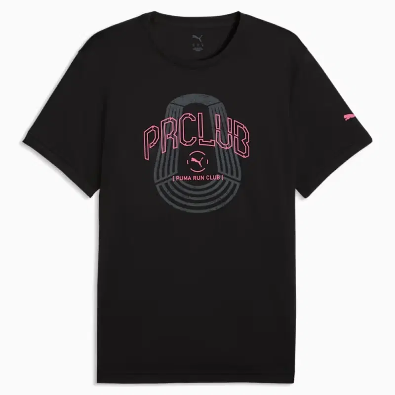 Puma RUN CLUB GRAPHIC TEE Футболка беговая Черный