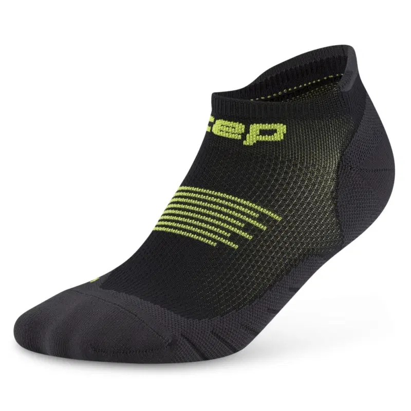 CEP CORE RUN NO SHOW SOCKS 5.0 Носки беговые ультракороткие Черный/Салатовый