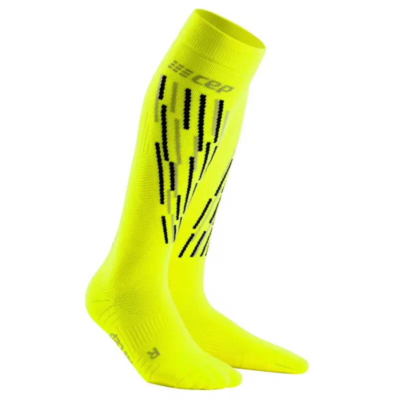 CEP SKI THERMO TALL COMPRESSION SOCKS (W) Компрессионные гольфы для катания на лыжах женские Желтый/Черный