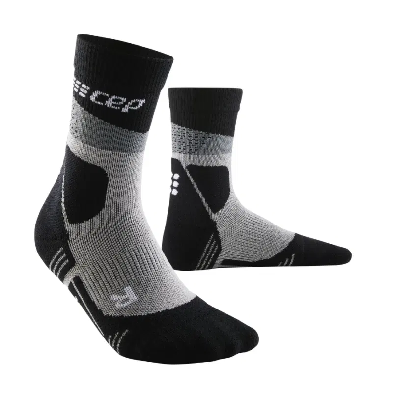 CEP HIKING MAX MID CUT COMPRESSION SOCKS Компрессионные носки Серый/Черный