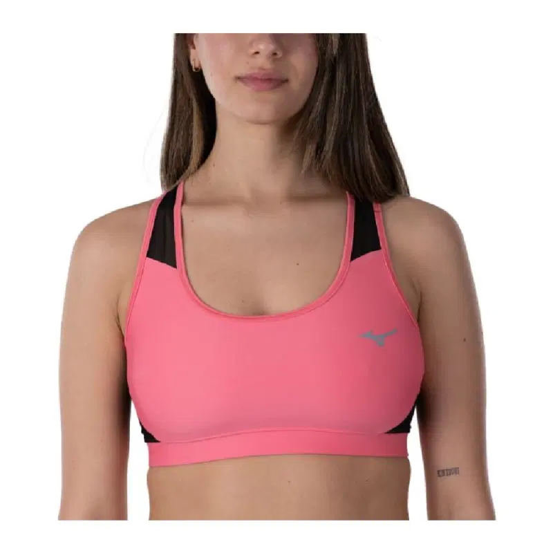 Mizuno ALPHA BRA (W) Топ беговой женский Розовый/Черный