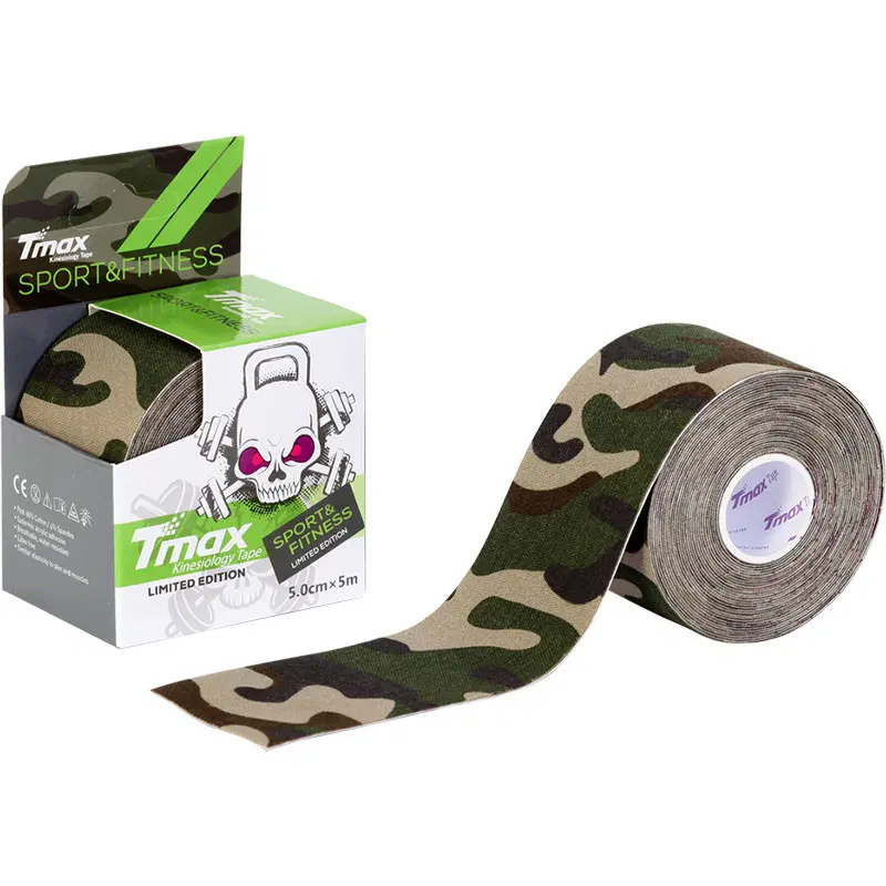 Tmax PATTERN GREEN 5см×5м Кинезиотейп Камуфляж