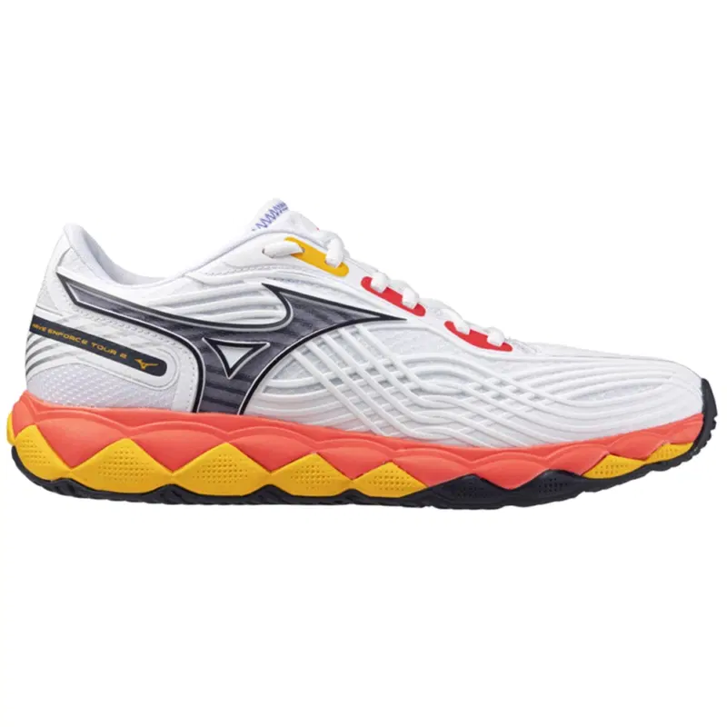 Mizuno WAVE ENFORCE TOUR 2 AC Кроссовки теннисные Белый/Черный/Оранжевый
