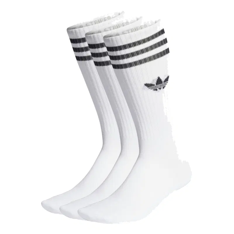 Adidas SOLID CREW SOCKS 3P Носки высокие Белый/Черный