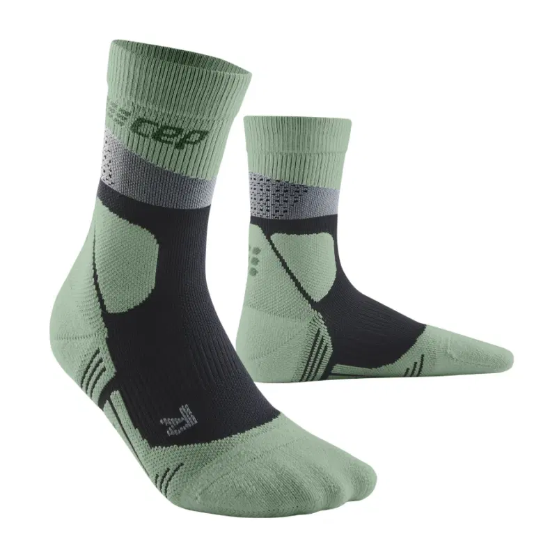 CEP HIKING MAX MID CUT COMPRESSION SOCKS (W) Компрессионные носки женские Серый/Мятный