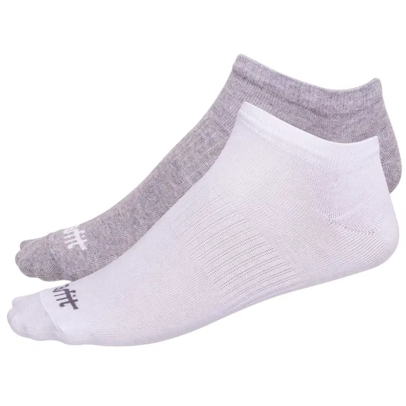 Starfit SW-205 Носки беговые низкие (2 пары) Светло-серый/Белый