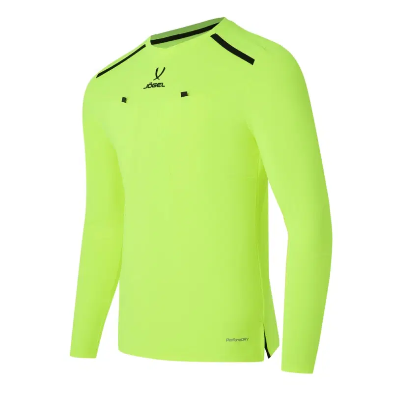 Jögel DIVISION PERFORMDRY REFEREE LS TEE Футболка судейская с длинным рукавом Желтый неон