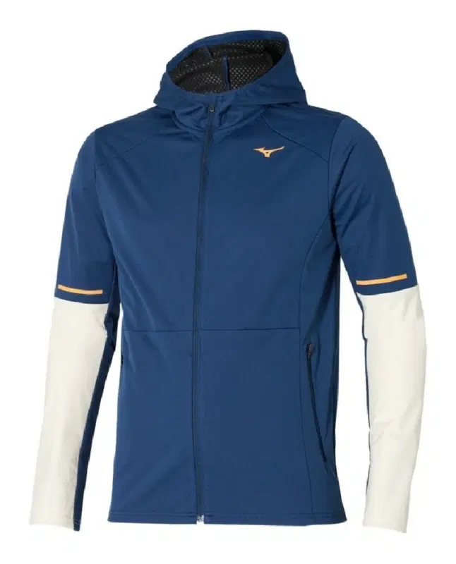 Mizuno THERMAL CHARGE BT JACKET Куртка беговая утепленная Темно-синий/Бежевый