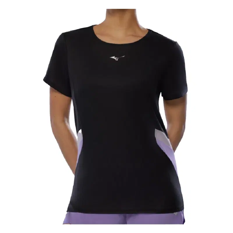 Mizuno TECH LIGHT (W) Футболка беговая женская Черный