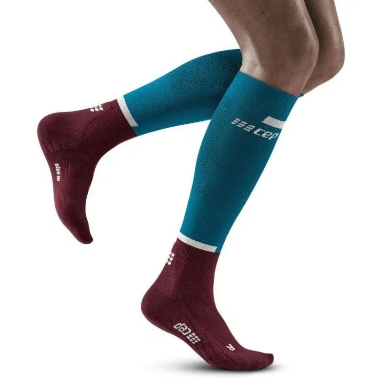 CEP THE RUN COMPRESSION TALL SOCKS 4.0 (W) Компрессионные гольфы женские Красный/Синий