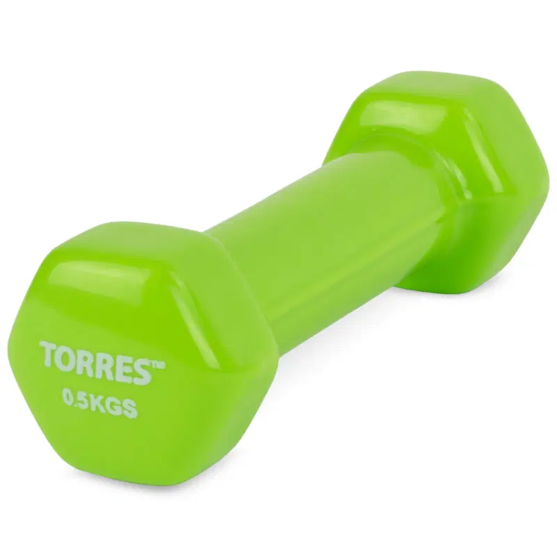 Torres PL522201 Гантель металл в виниловой оболочке 0,5 кг