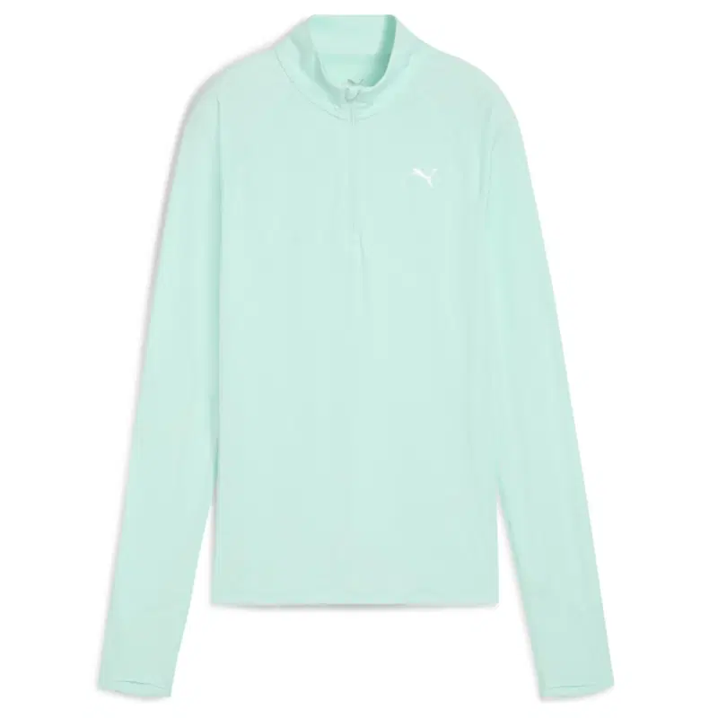 Puma VELOCITY CLOUDSPUN QUARTER-ZIP TOP (W) Лонгслив женский Мятный