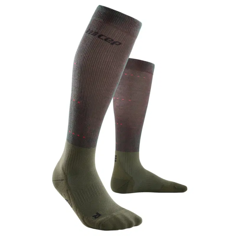 CEP INFRARED RECOVERY COMPRESSION SOCKS (W) Компрессионные гольфы для восстановления женские Зеленый/Серый
