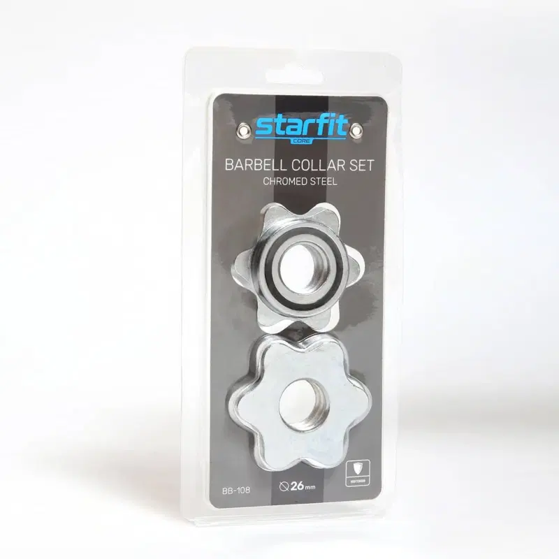 Starfit BB-108 Замки для грифа d=26 мм, металлические, хромированный (2 шт)