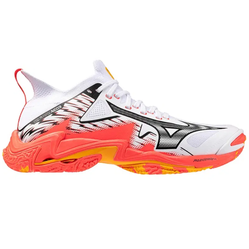Mizuno WAVE LIGHTNING NEO 3 Кроссовки волейбольные Белый/Оранжевый