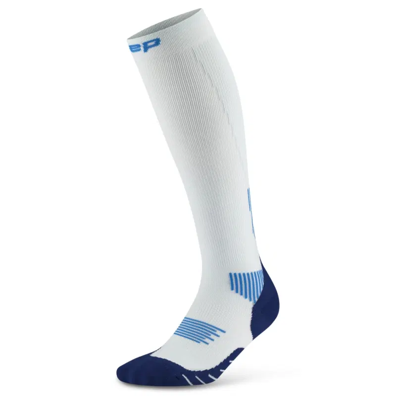 CEP CORE RUN TALL COMPRESSION SOCKS 5.0 (W) Компрессионные гольфы женские Белый/Голубой/Темно-синий