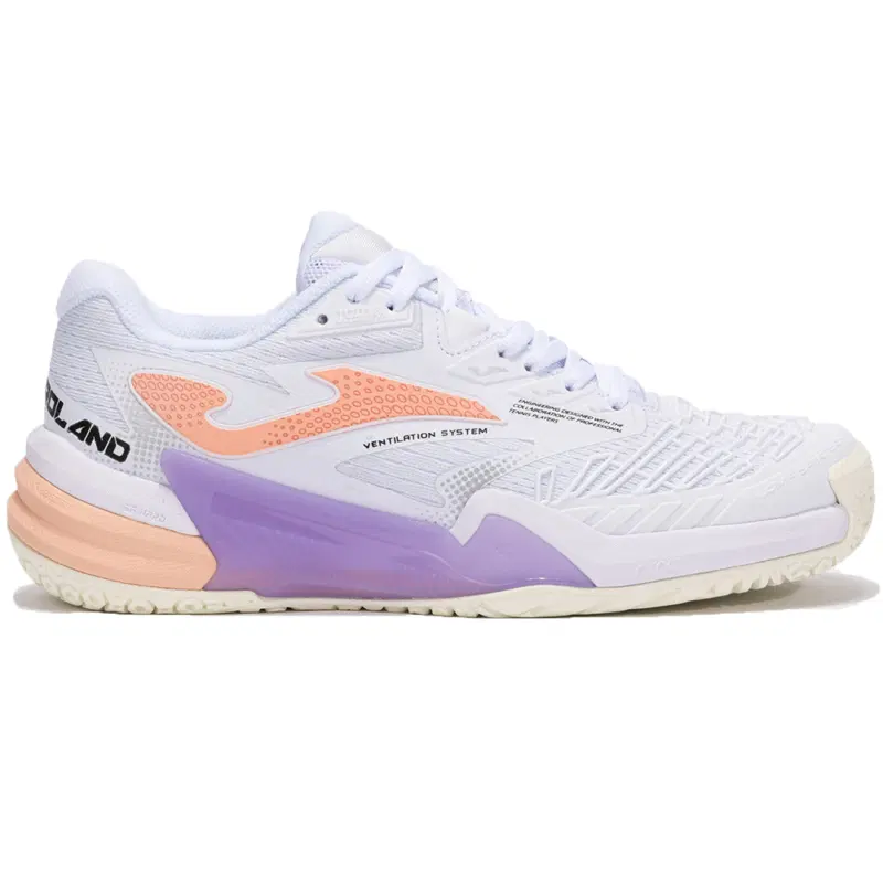 Joma ROLAND (W) Кроссовки теннисные женские Белый/Фиолетовый