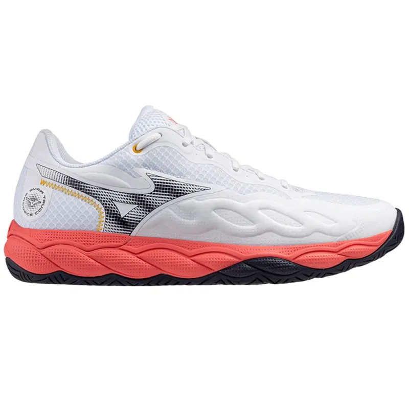 Mizuno WAVE ENFORCE COURT AC Кроссовки теннисные Белый/Черный/Оранжевый