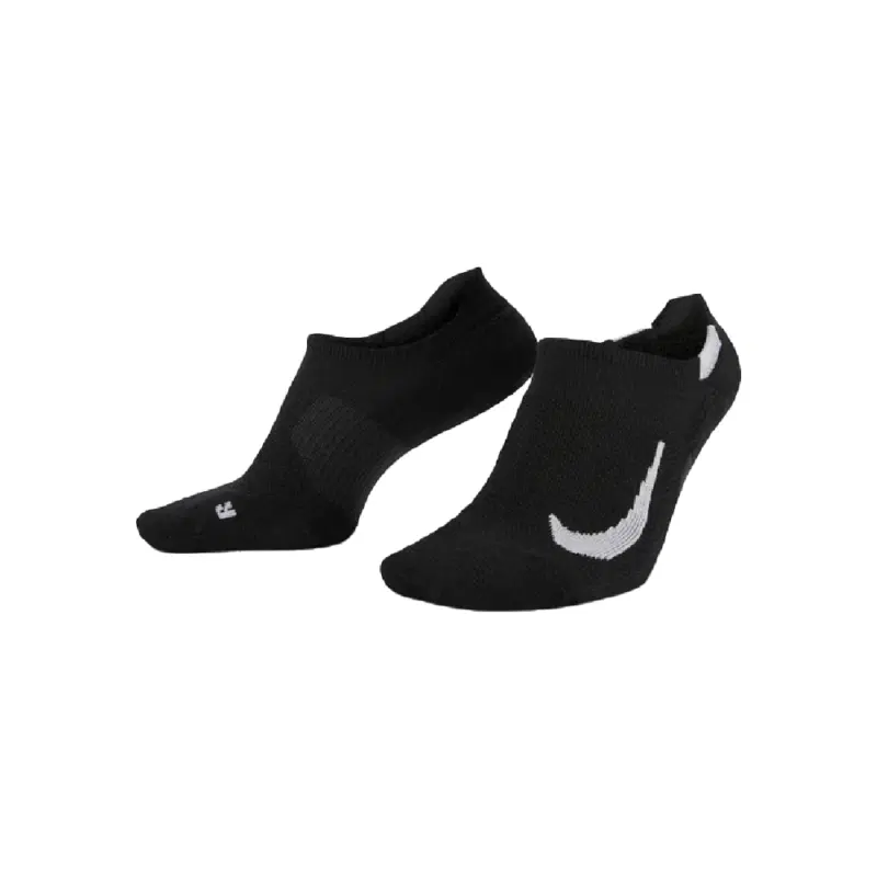 Nike MULTIPLIER RUNNING NO-SHOW SOCKS Носки беговые низкие (2 пары) Черный/Белый