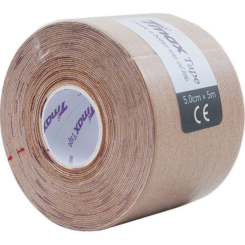 Tmax EXTRA STICKY BIEGE 5см×5м Кинезиотейп Телесный