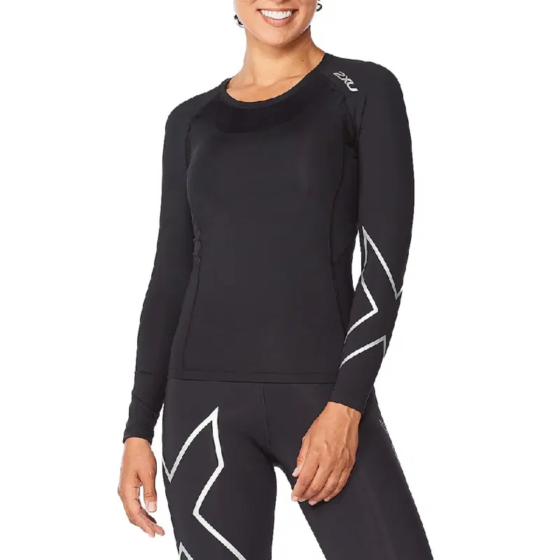 2XU CORE COMPRESSION L/S (W) Компрессионный лонгслив женский Черный/Серый