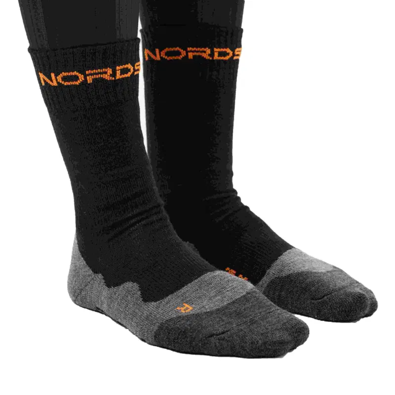 Nordski MULTISPORT BLACK/ORANGE Термоноски высокие Черный/Оранжевый