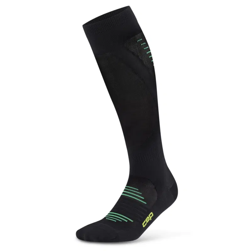CEP PRO RUN ULTRALIGHT TALL COMPRESSION SOCKS Компрессионные гольфы ультратонкие Черный