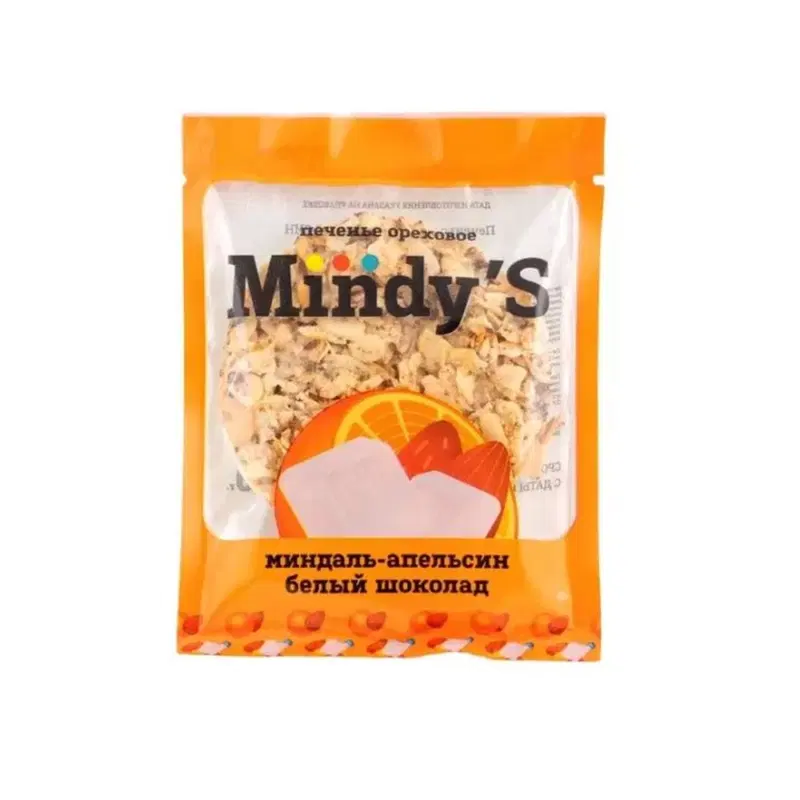 Mindy'S Печенье ореховое энергетическое 30г Миндаль-Апельсин-Белый шоколад