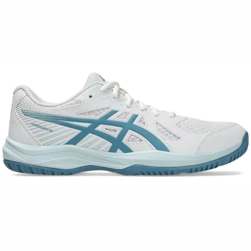 Asics UPCOURT 6 Кроссовки волейбольные Белый/Голубой