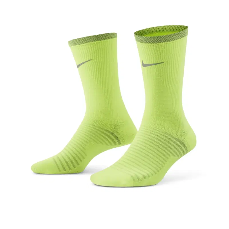 Nike SPARK LIGHTWEIGHT RUNNING CREW SOCKS Носки беговые Зеленый/Серый