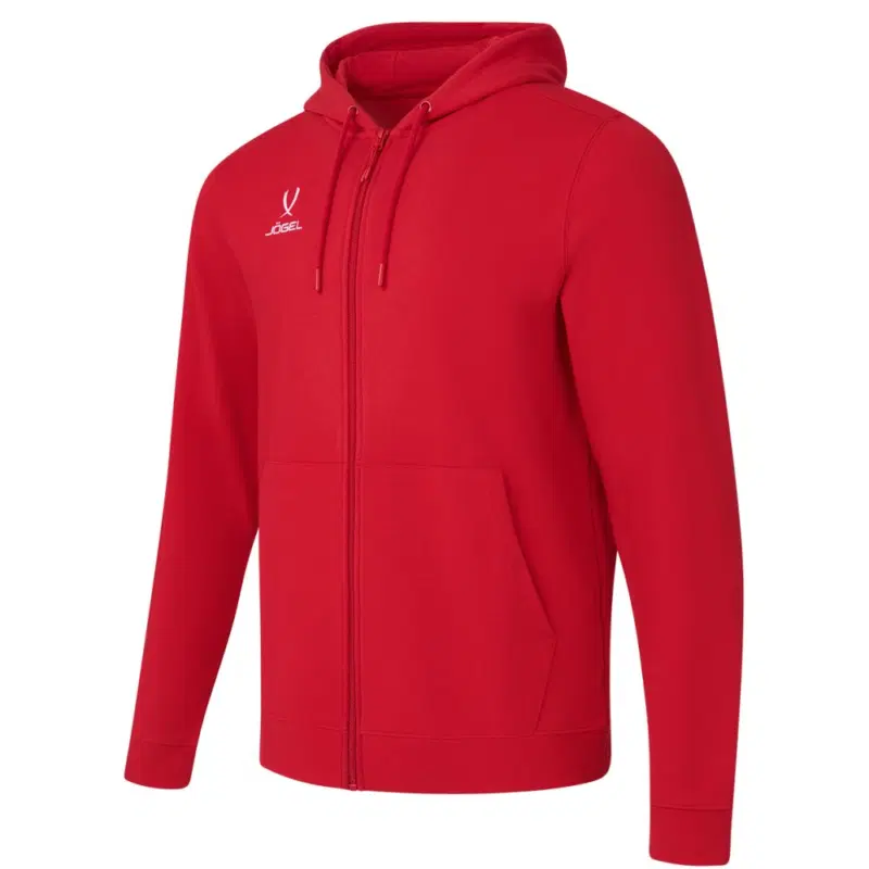 Jogel ESSENTIAL COTTON FLEECE FZ HOODIE Толстовка с капюшоном на молнии Красный