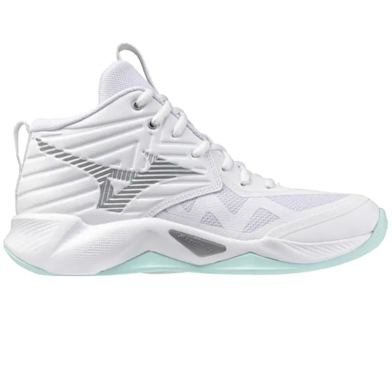 Mizuno WAVE MOMENTUM PRO MID (W) Кроссовки волейбольные женские Белый/Мятный