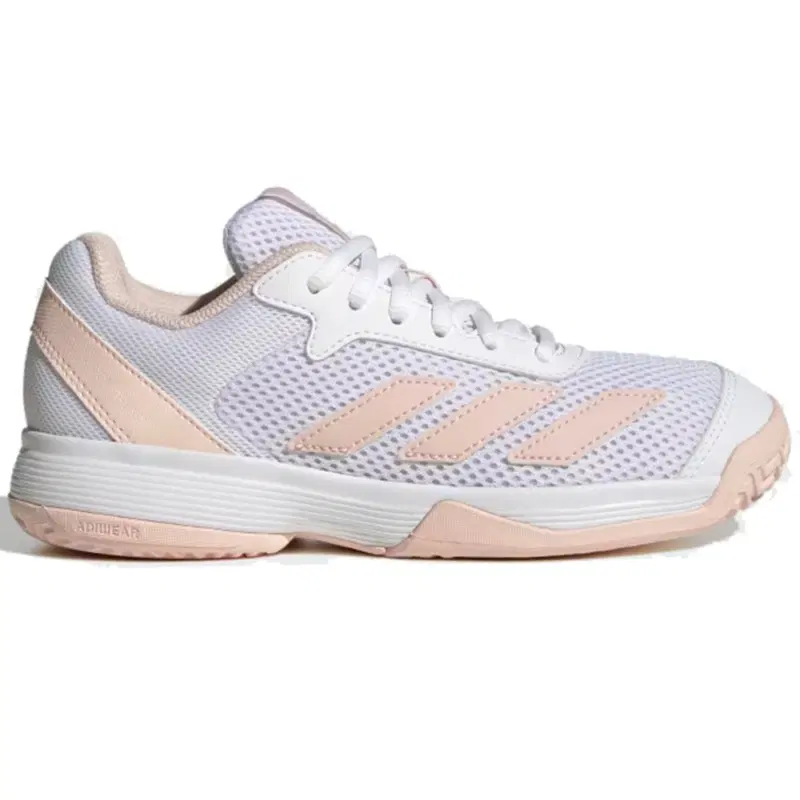 Adidas COURTFLASH Кроссовки теннисные детские Белый/Оранжевый