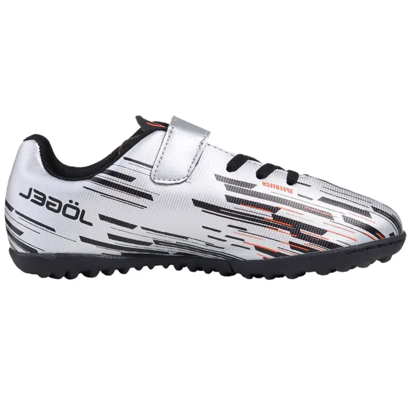 Jögel RAPIDO TF (28-33) Бутсы футбольные многошиповки детские Серебристый/Черный