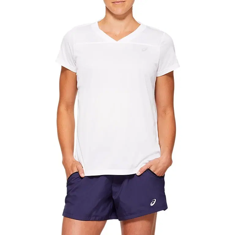 Asics PRACTICE W SS TEE (W) Футболка теннисная женская Белый