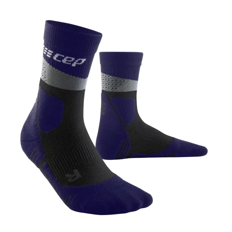 CEP HIKING MAX MID CUT COMPRESSION SOCKS (W) Компрессионные носки женские Серый/Синий