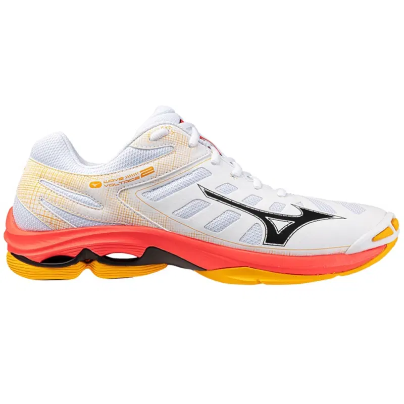 Mizuno WAVE VOLTAGE 2 Кроссовки волейбольные Белый/Оранжевый