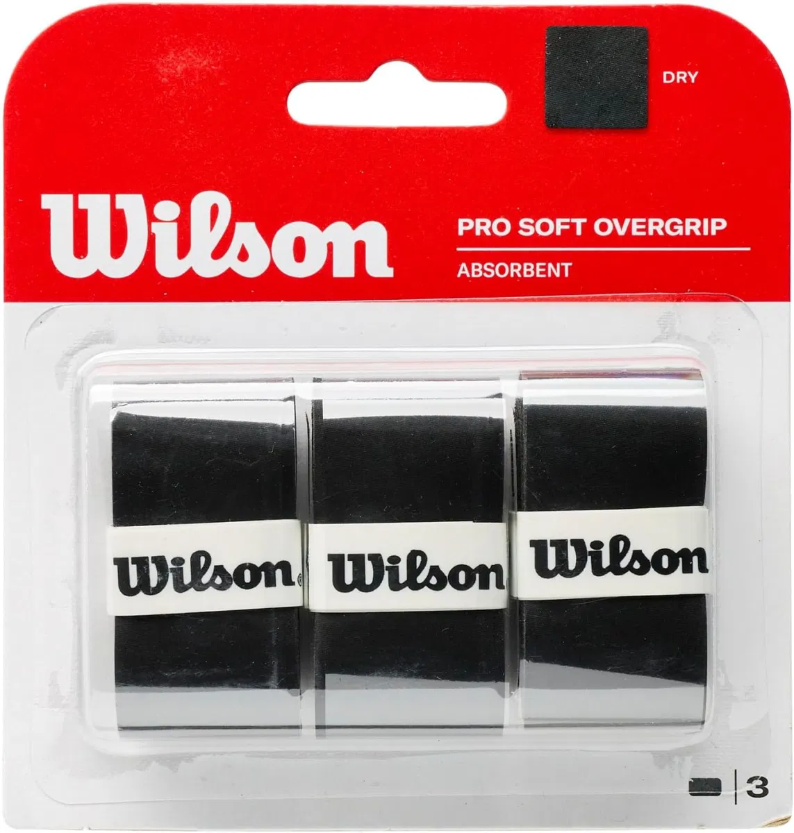 Wilson PROFILE OVERGRIP Овергрип для теннисных ракеток (3 шт) Черный