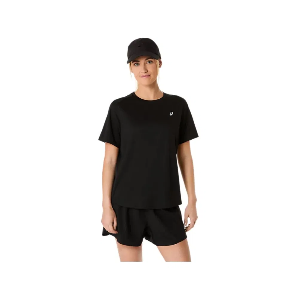 Asics CORE SS TOP (W) Футболка беговая женская Черный/Белый