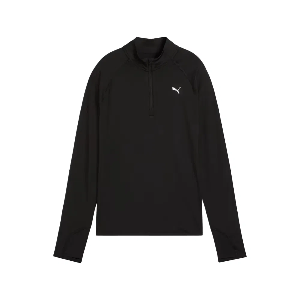 Puma VELOCITY CLOUDSPUN QUARTER-ZIP TOP (W) Лонгслив женский Черный