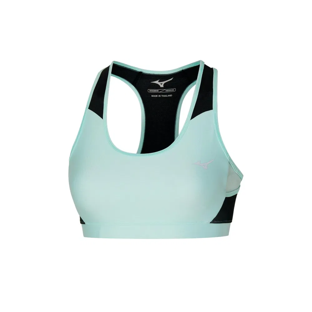 Mizuno ALPHA BRA (W) Топ беговой женский Голубой/Черный