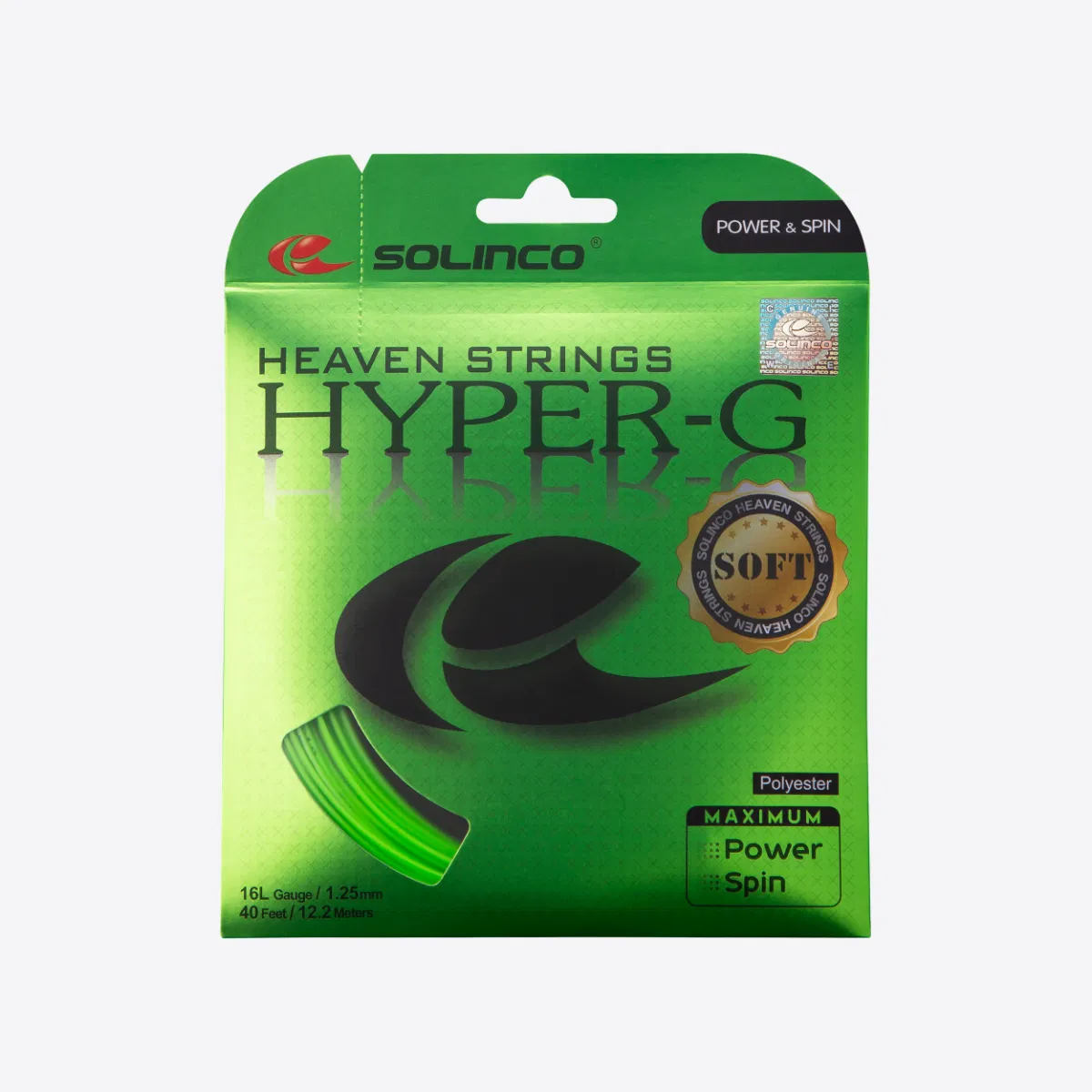 Solinco Hyper-G Soft струна теннисная 17/1.20 мм (12.2 м) Зеленая